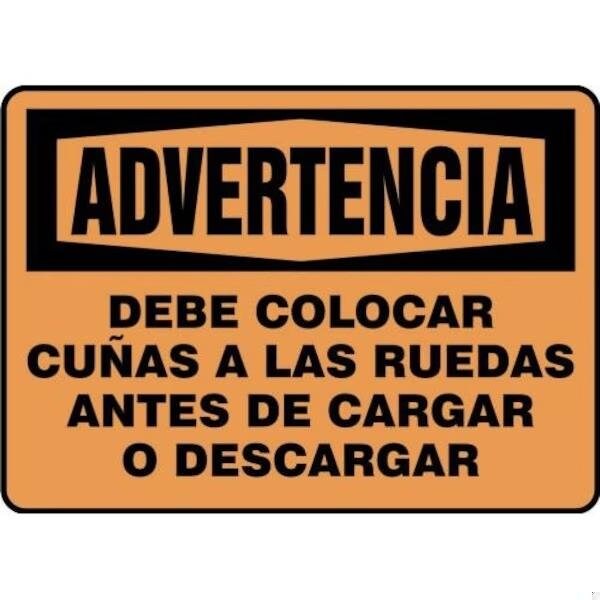 Accuform OSHA WARNING SAFETY SIGN CHOCK SHMTKC302VA SHMTKC302VA - main